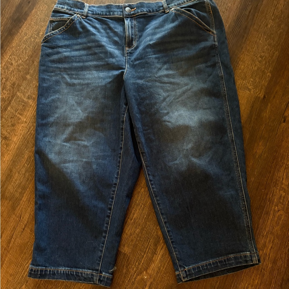 Lane Bryant Mid Rise Boyfriend Capri Jeans, 20